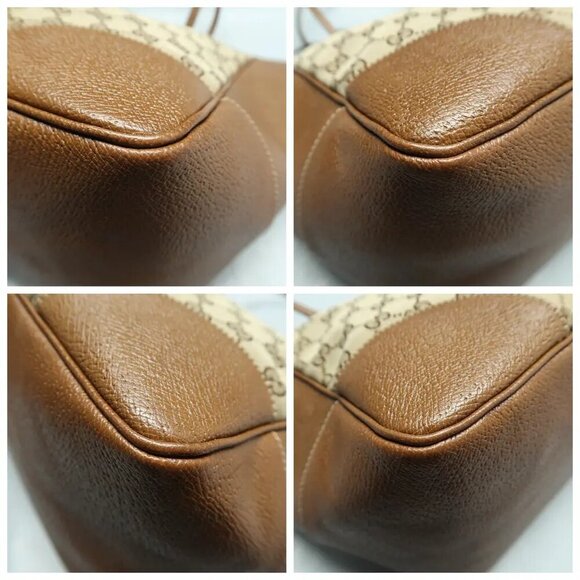 GUCCI Bree Brown Cloth Tote 615-122324 - Picture 6 of 12